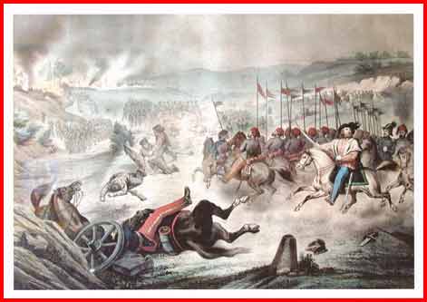 Cartolina del 160° della batt. di Velletri da parte di Garibaldi